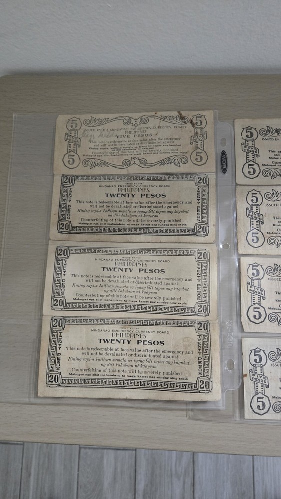 Philippine banknotes: eight various issues