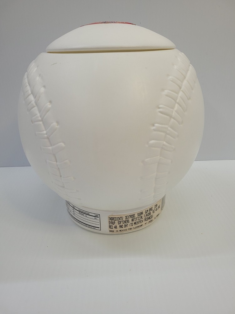 Dubble Bubble Fleer Gum Plastic Baseball Container Jar