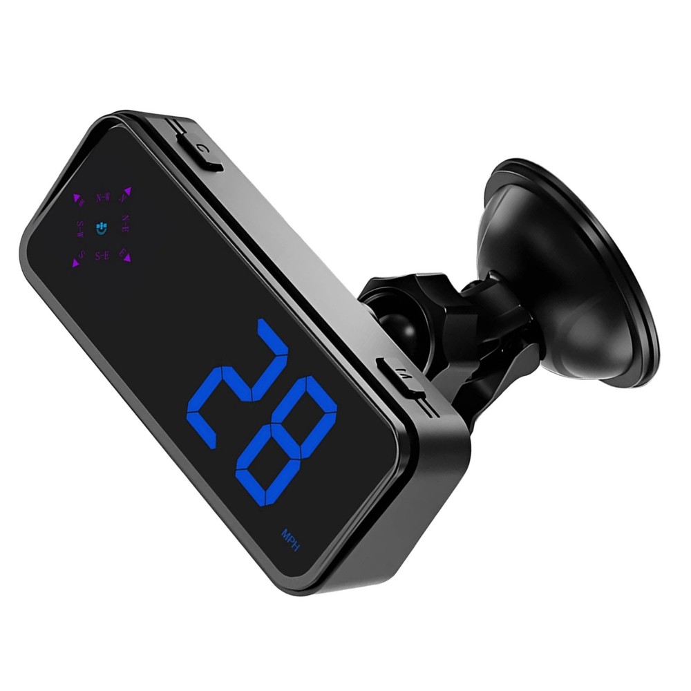 Mini LED Digital Speedometer for GPS Head Up Display With Suction Cup Mount