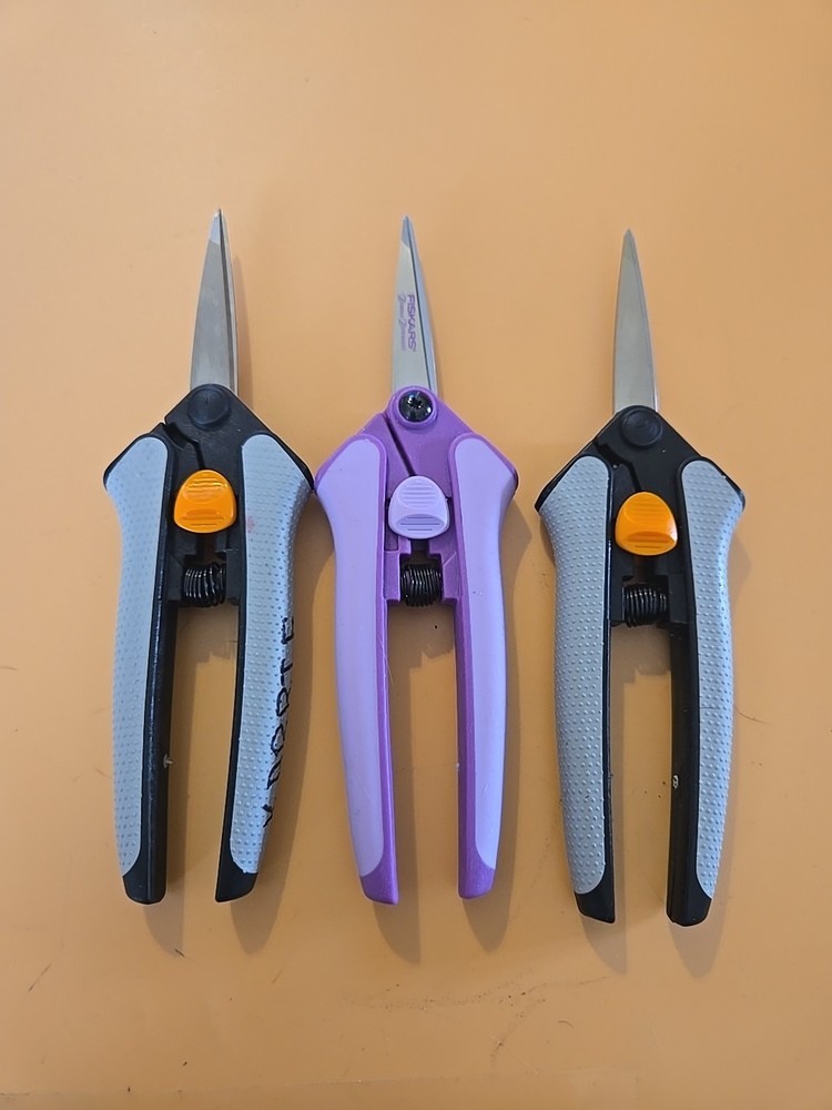 3 Count - Fiskars Soft Touch Micro-Tip Pruning Snip Shears Trimmer sissors (I)