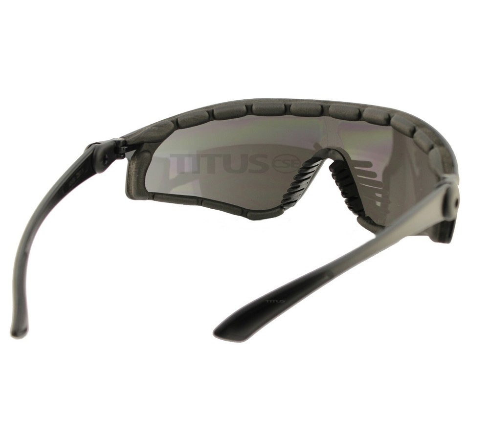 Solid Lens Mirror Biker Sunglasses Adjustable Arm Stem Mirror Padded Z87 DOT