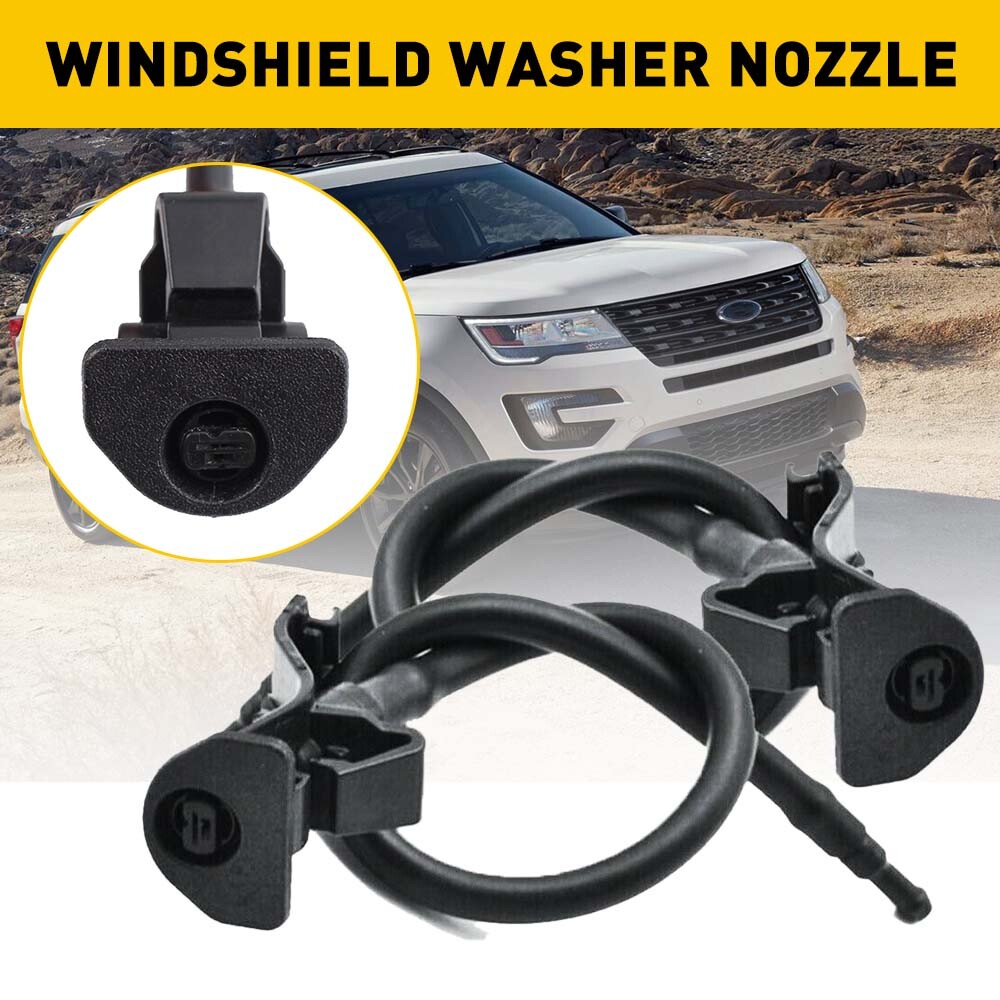 2PCS For 2011-2018 Windshield Wiper Ford Explorer Washer Nozzle Sprayer Jets EAW