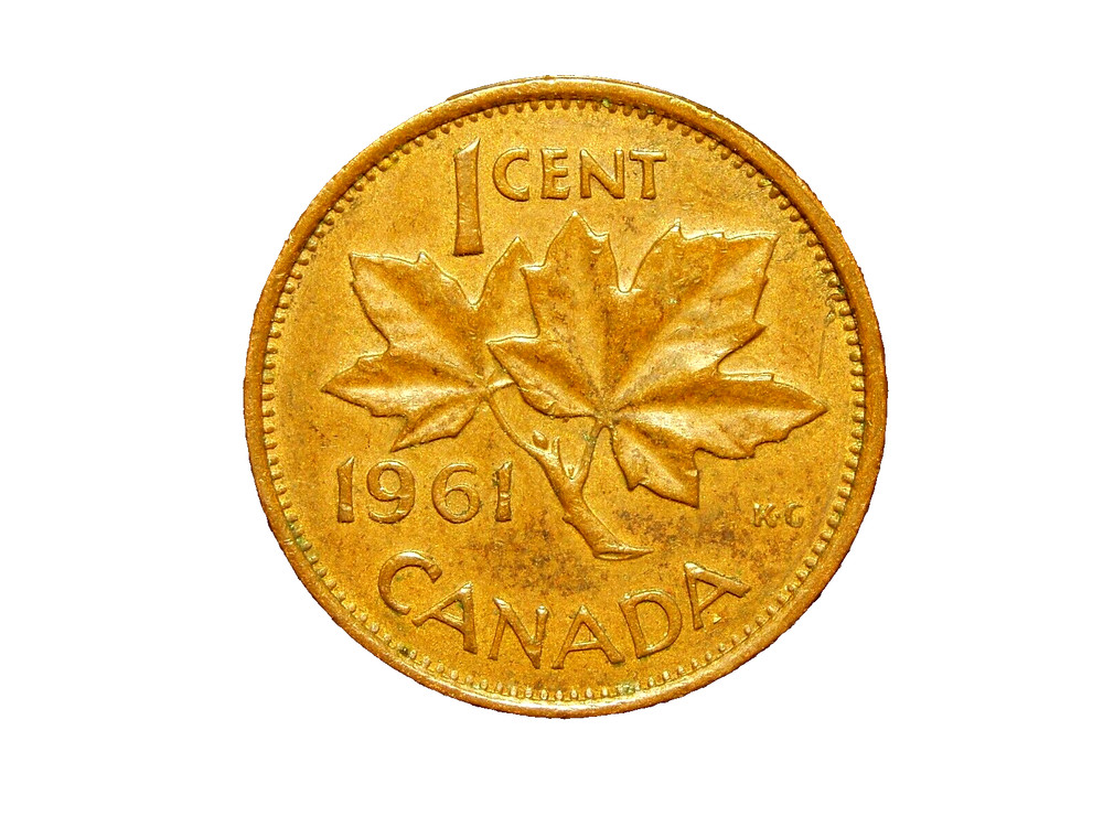 CANADA  1961   ONE  CENT COIN  #7