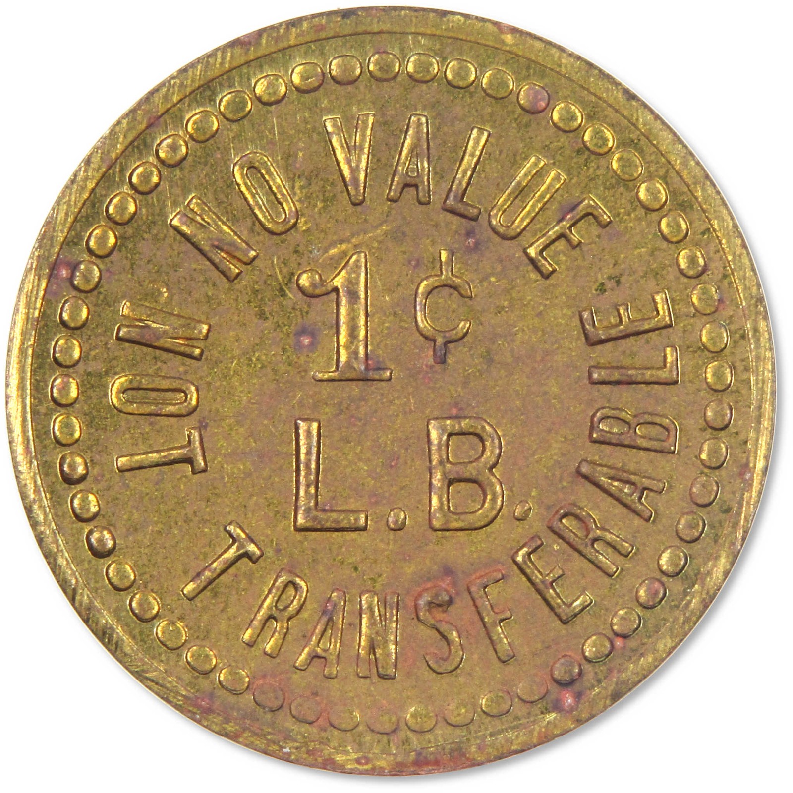 1933 Leonard's Brass Trade Token Set