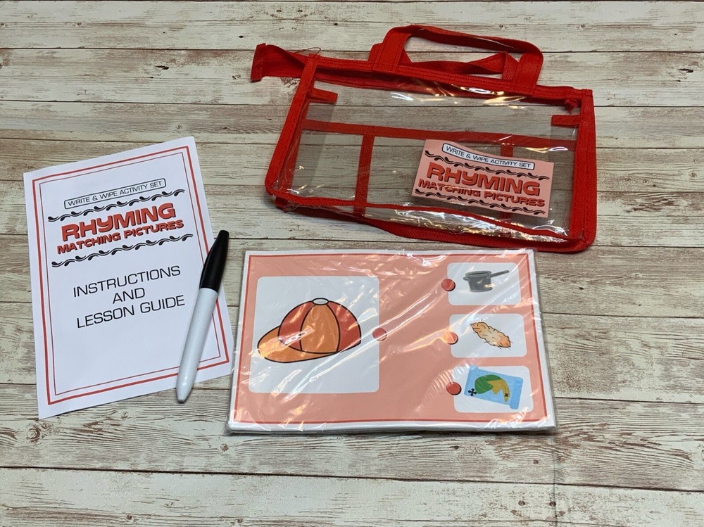 Write & Wipe Activity Set - Rhyming Matching Pictures