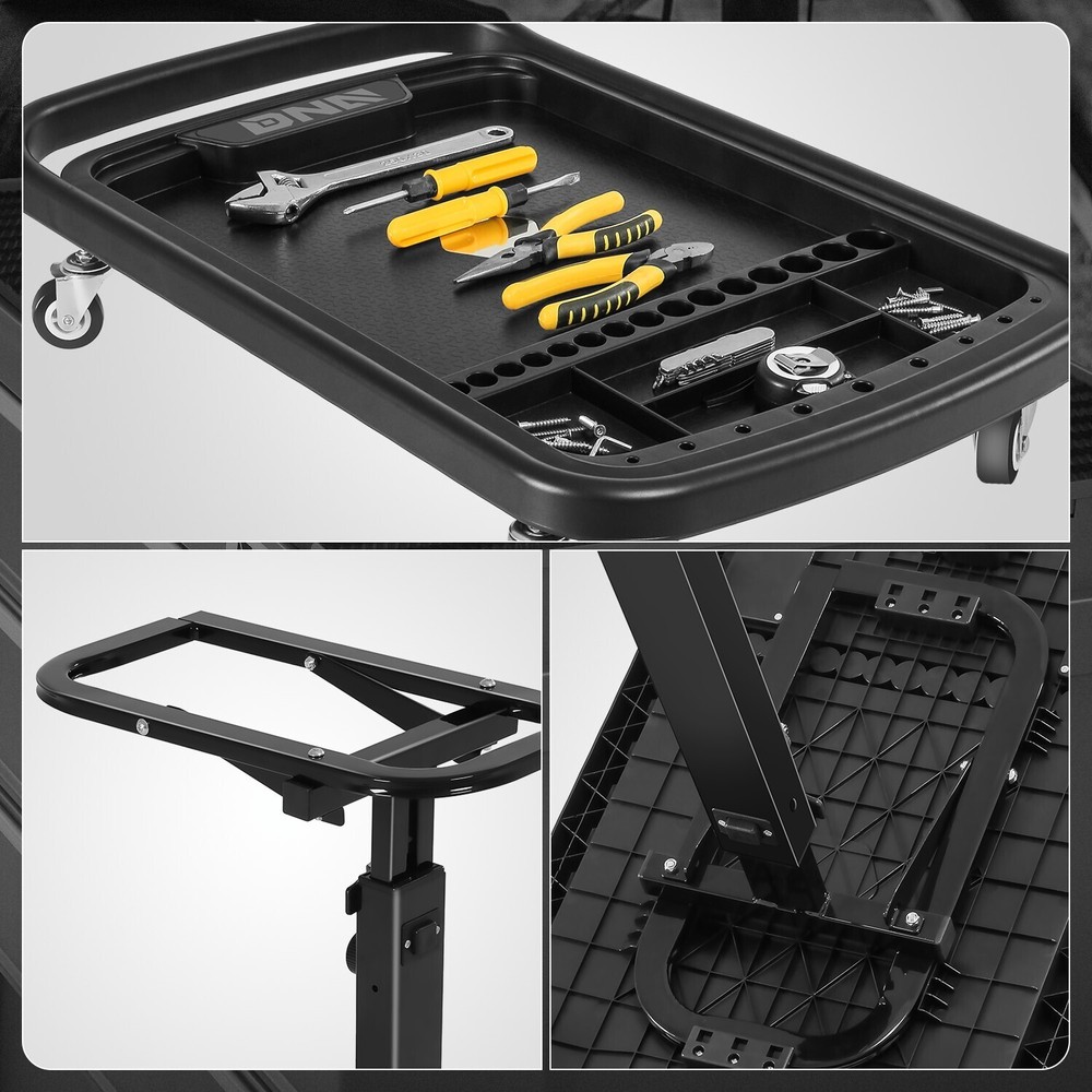 2-In-1 30.5"-47.2" Adjustable Height Working Table 130lbs. Capacity w/ Rollers