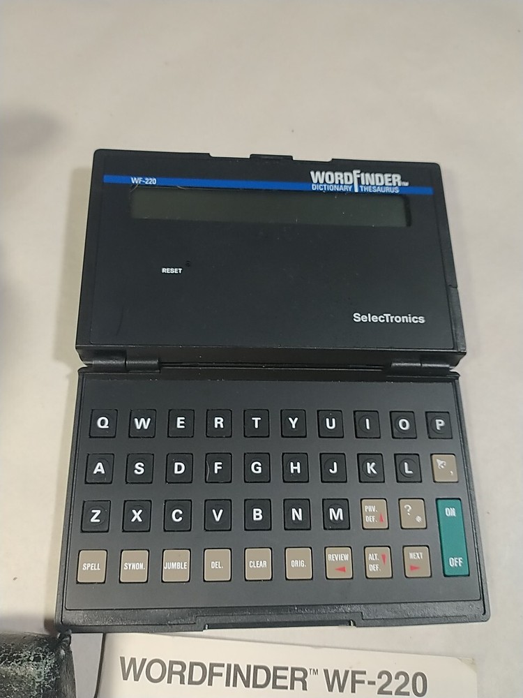 Word Finder Dictionary Thesaurus WF-220 Selectronics Definitions Spelling TESTED