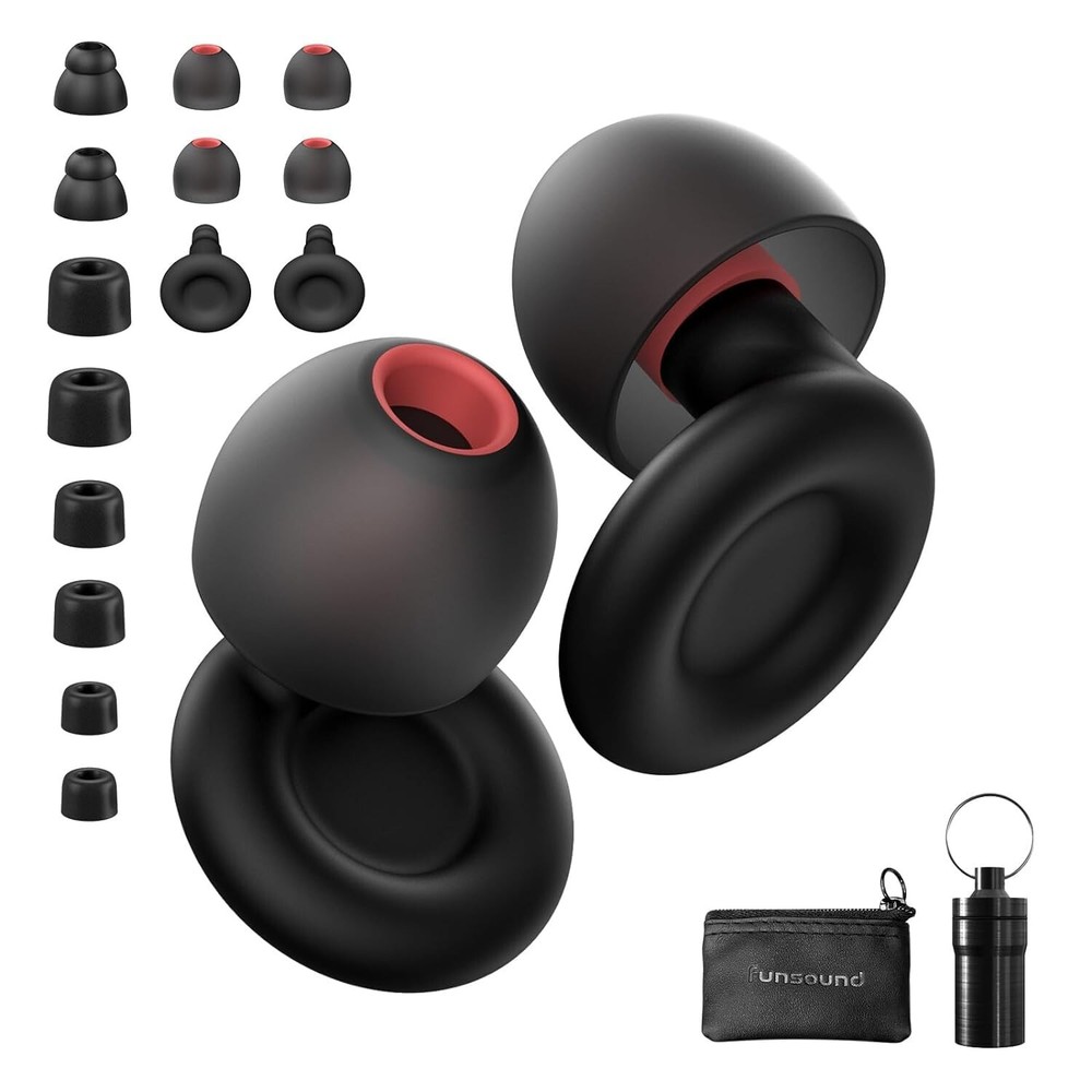 Ear Plugs for Sleeping Noise Reduction Reuseable with 7 Pair Eartips