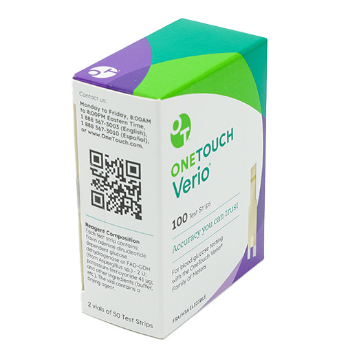 OneTouch Verio Test Strips 100 Count 09/2026-12/2026
