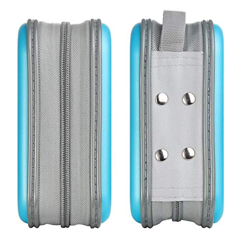 CD Case Hard Plastic DVD Case Portable Zipper CD Case 48 Capacity Sky Blue