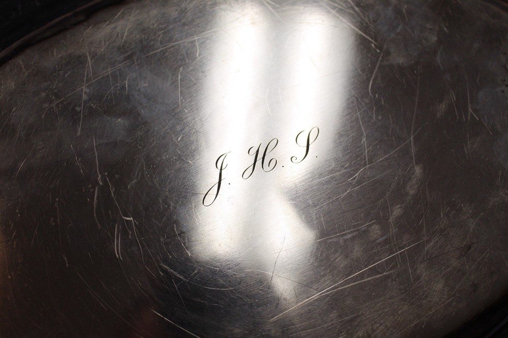 TIFFANY & Co - MAKERS, SILVER SOLDERED, SERVING PLATTER - 14 X 10 - NICE