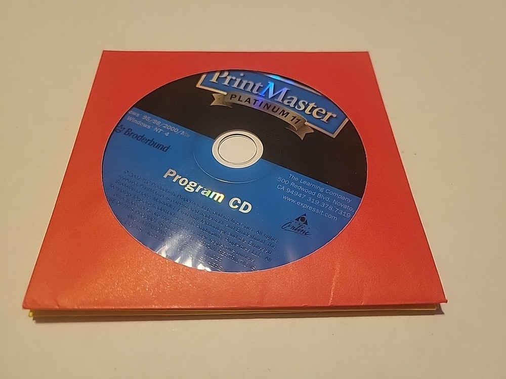 3 - LOT PrintMaster Clips Image PC CD-ROM Platinum 11 & Gold 16 Program/Install
