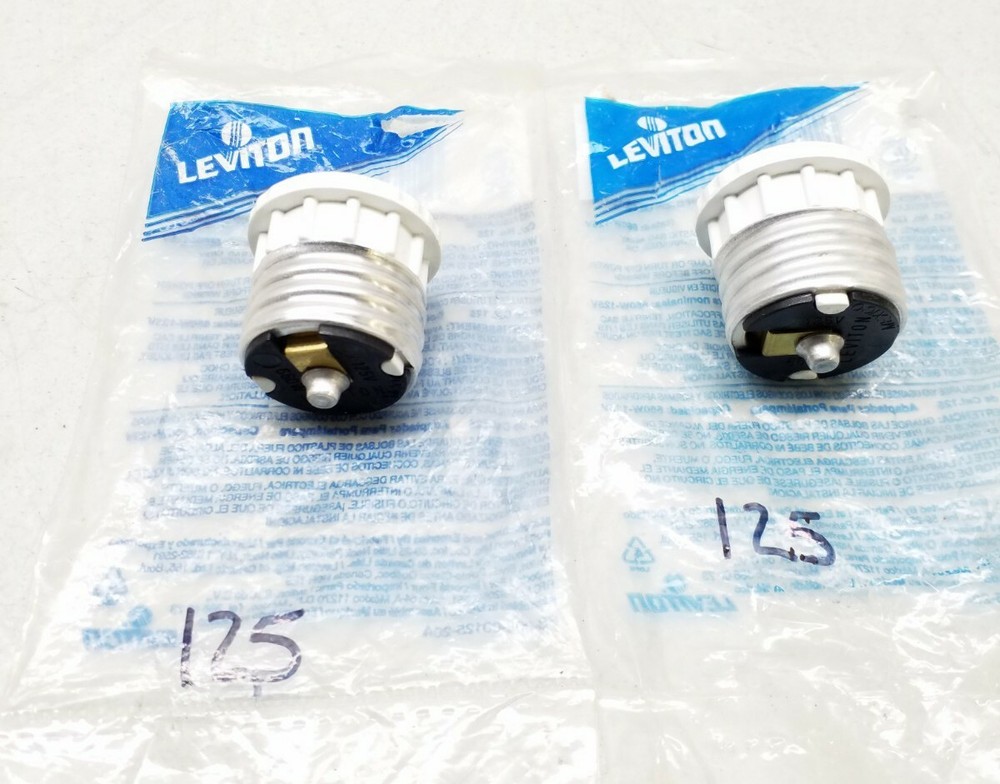 125 Leviton Duplex Lampholder Adapter Quantity 2 Pieces Free Shipping