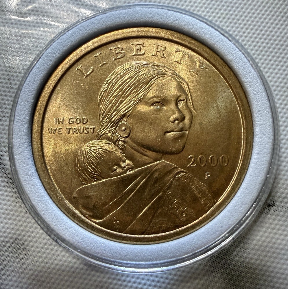 2000 P Sacajawea Dollar Very Nice PL P Error & Wounded Eagle