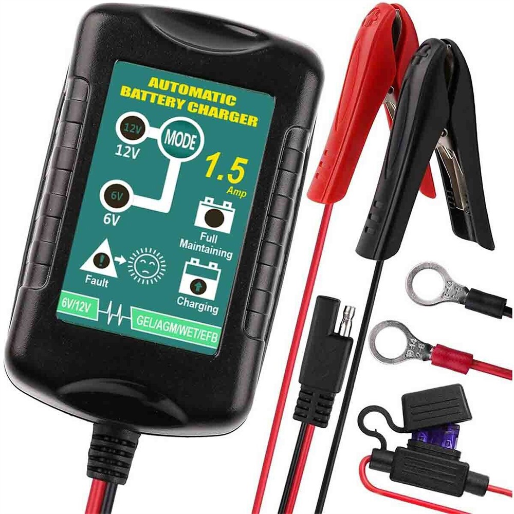 6V 12V Automatic Battery Charger Maintainer Motorcycle Trickle Float For Tender