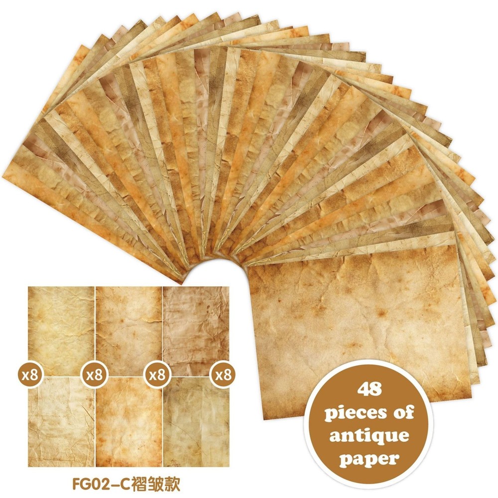Vintage Computer Paper Parchment Writing Stationary Papers 48 Sheets,A4 Old A...