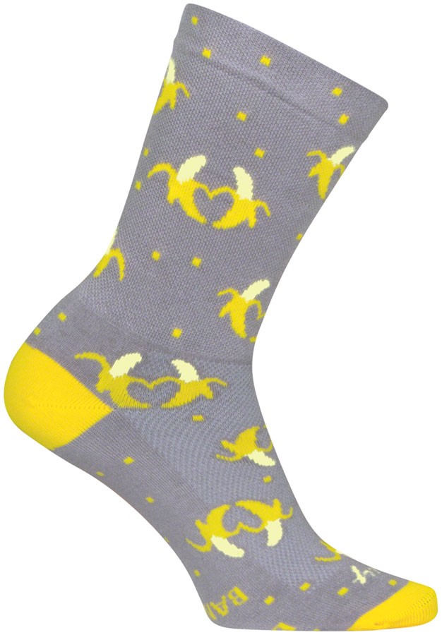 SockGuy Bananas Crew Sock - 6", Large/X-Large