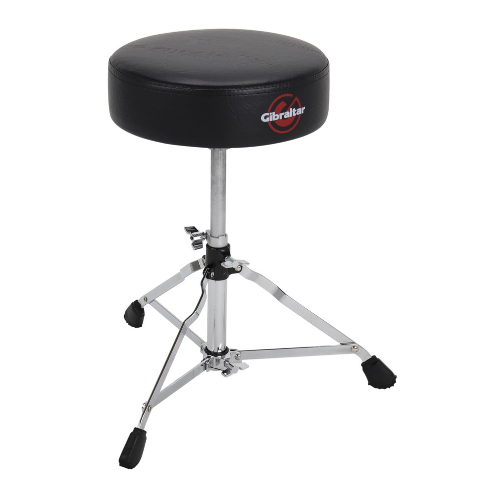 Drum Throne with Adjustable Height, Round Seat, Single-Braced Drum Stool, Lig...