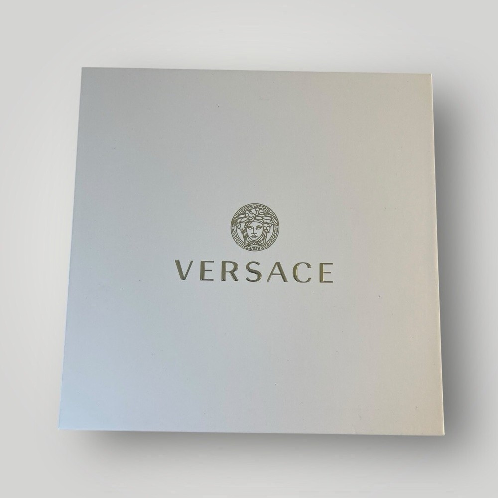Versace Parfums Square Empty Gift Box Container White 7.5"x7.5"x3"