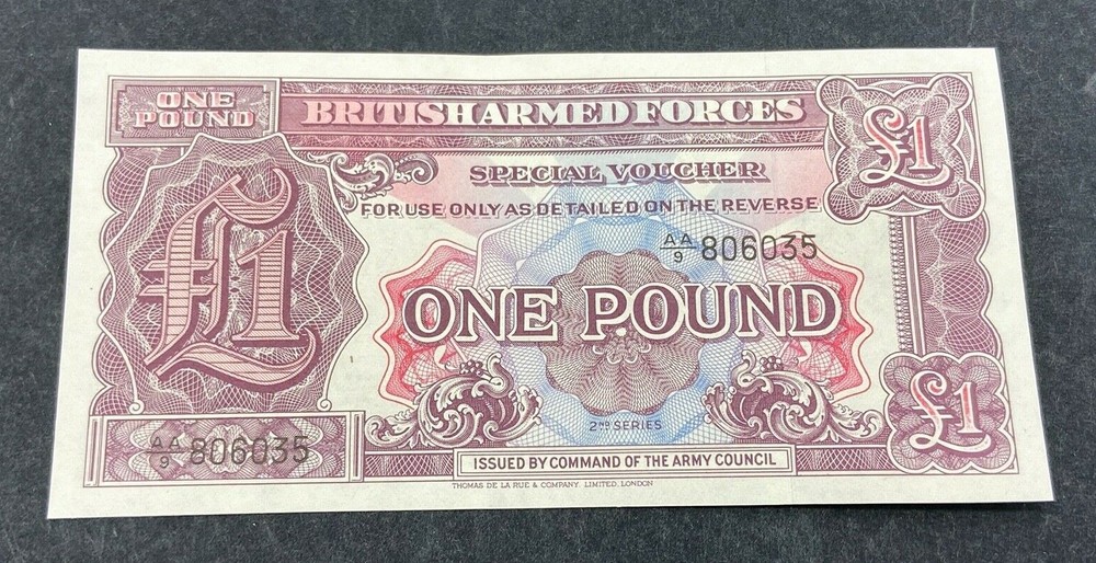 British Armed Forces One Pound Note