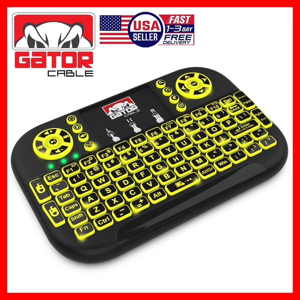 Mini Wireless Bluetooth Keyboard Remote Touchpad Smart-TV Android TV PC Backlit