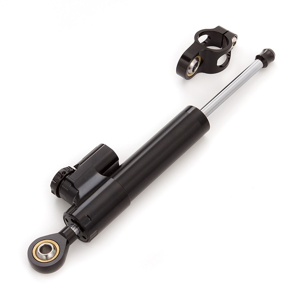 Aluminum Motorcycle Steering Damper Stabilizer Linear Reversed Control Black