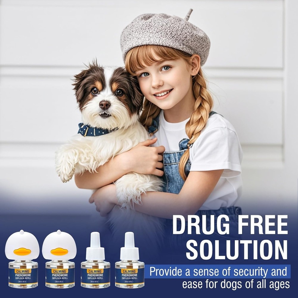 Dog Calming Pheromones Diffuser 6 in 1 Kit Appeasing Pheromone Diffuser to Calm