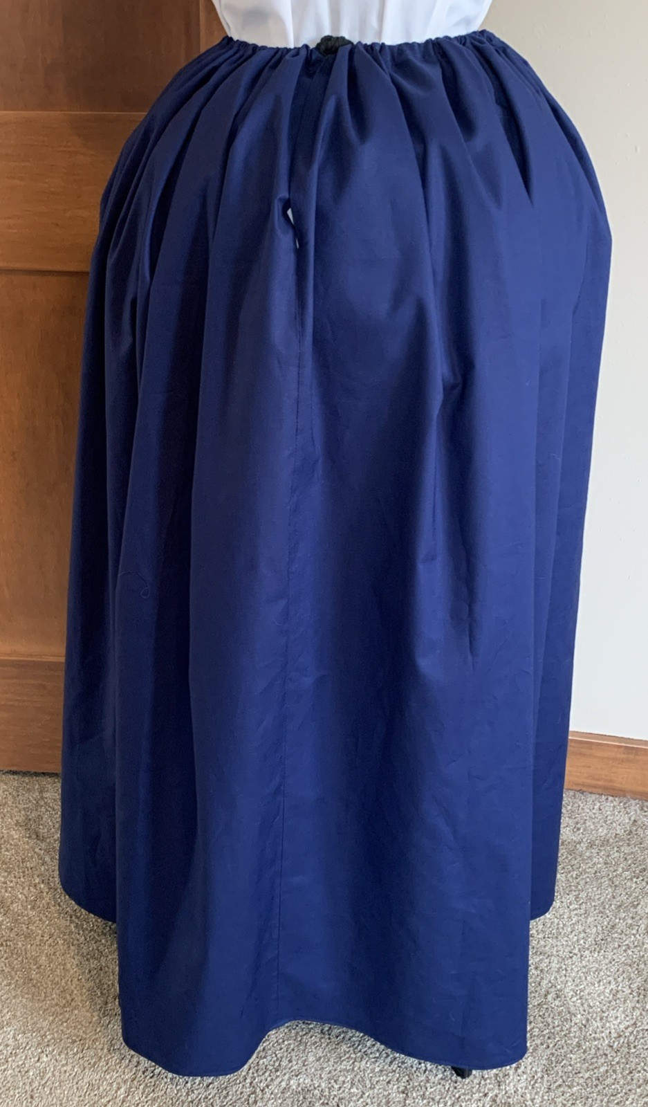 Outlander Skirt.Drawstring , One Size. 100% Cotton. Colonial, Pioneer, Petticoat