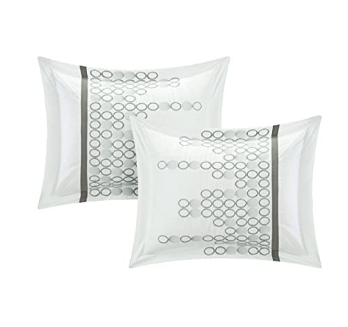 Lauren 8 Piece Comforter Set Queen White