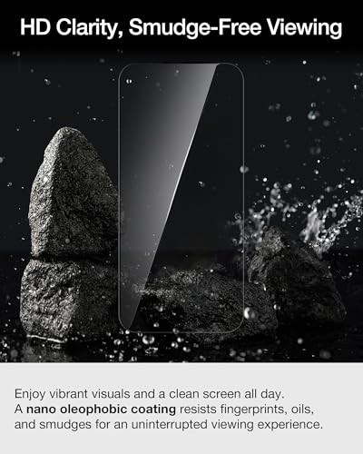 3 Pack Tempered Glass Screen Protector for iPhone 17 Pro Max - 9H Shatterproof,
