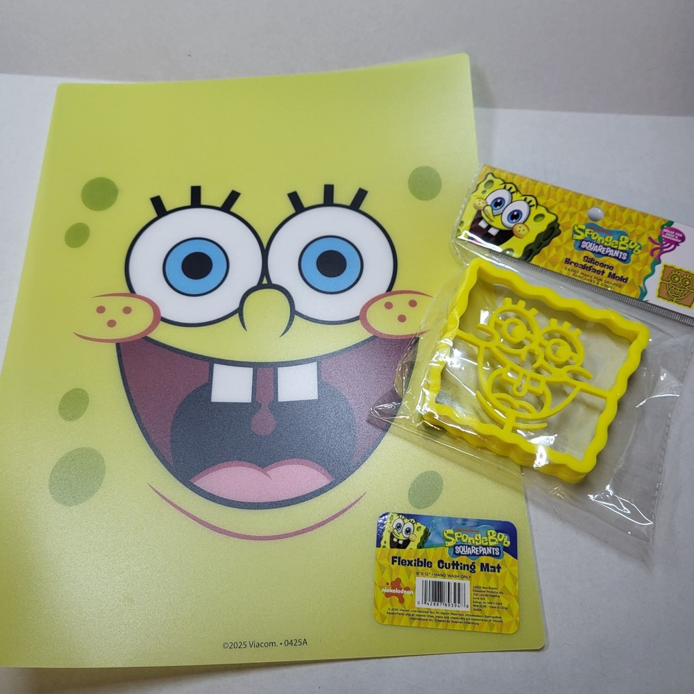 SpongeBob SquarePants Kitchen Themed Chopping Mat And Silicone Egg Mold