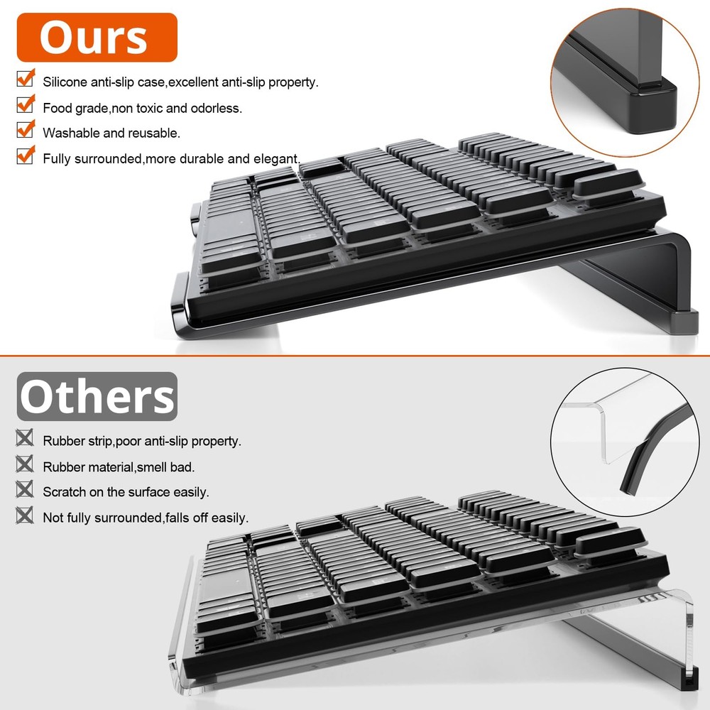 Richboom Computer Keyboard Stand Tilt PC Keyboard Stand Riser for Easy Ergono...