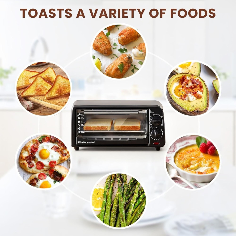 Versatile Mini Toaster Oven with Non-Stick Pan - Perfect for Small Spaces