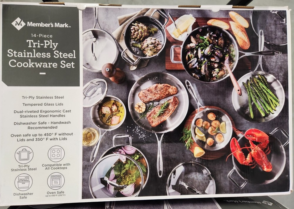 Member's Mark 14-Piece Tri-Ply Cookware Set