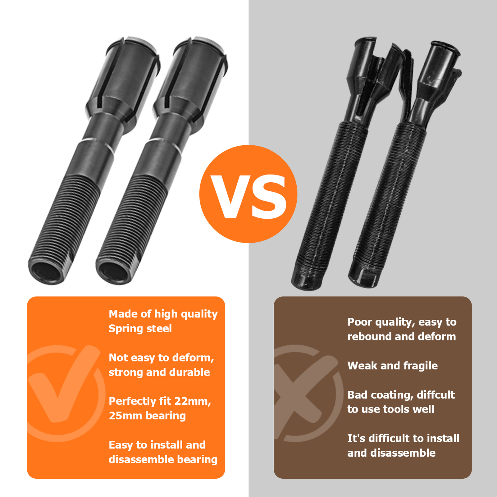 Fit 99-17 HARLEY 88, 96, 103 TWIN CAM INNER CAM BEARING INSTALLER & PULLER TOOLS