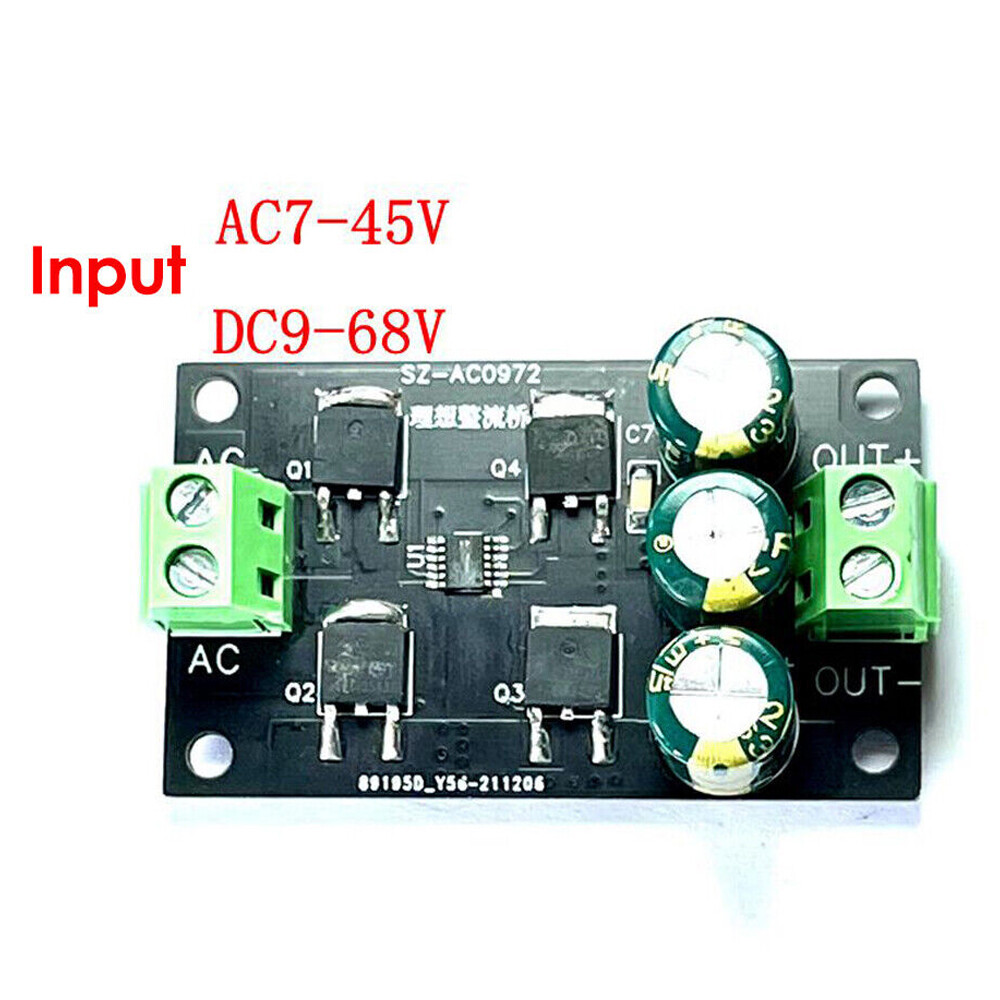 2 High Efficiency Ideal Diode Bridge Rectifier Filter Module Low Heat Generation