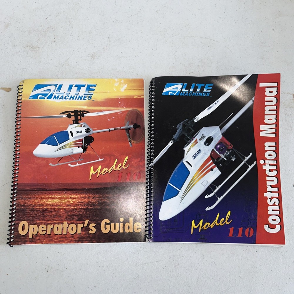 Elite Machines Model 110 RC Helicopter operators guide/construction manual Only!