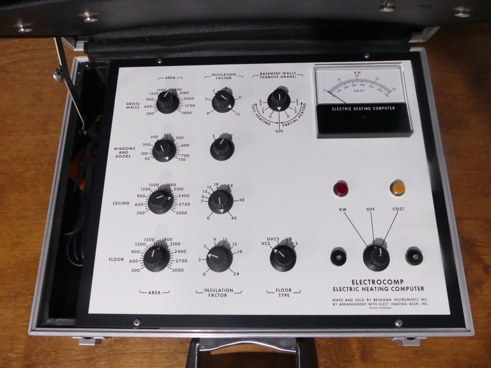 Vintage Beckman Instruments Electrocomp Electric Heating Rare Early Computer