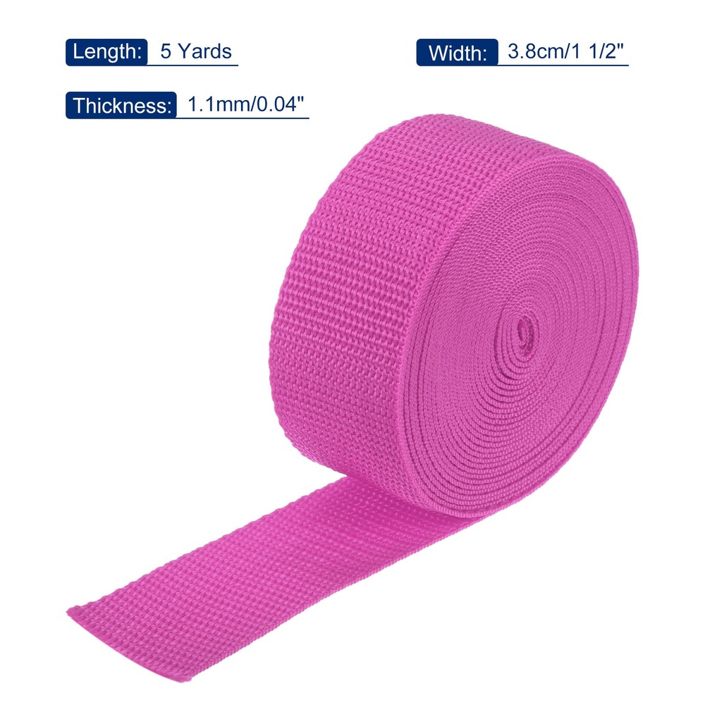 Lightweight Polypropylene Webbing Strap 3.8cm 5 Yard Plum Red