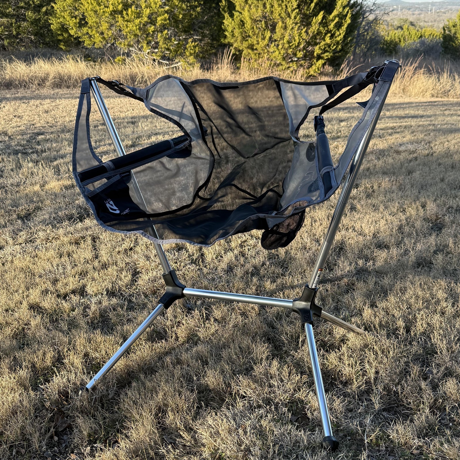 NEMO Stargaze Recliner Camping Chair Black Swinging Hammock 300lb Limit Aluminum