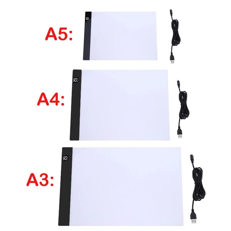 A3/A4/A5 Three Level Dimmable Led Light Pad Drawing Board Pad Tracing Light Box