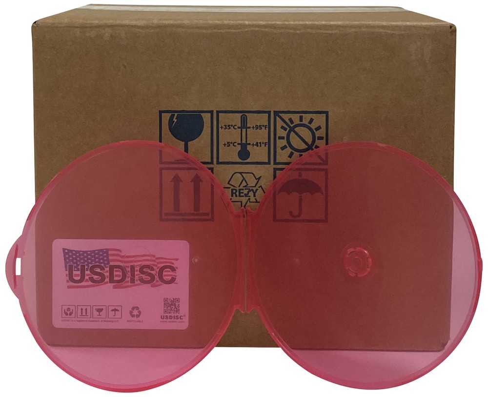 USDISC Clamshell Cases, Single 1 Disc (Multicolor) Lot