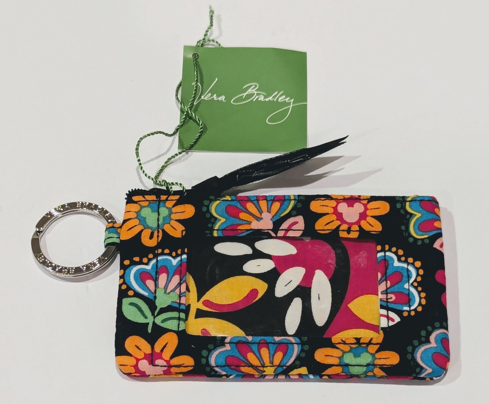 Vera Bradley Midnight With Mickey Zip ID Disney Parks Retired Pattern NWT