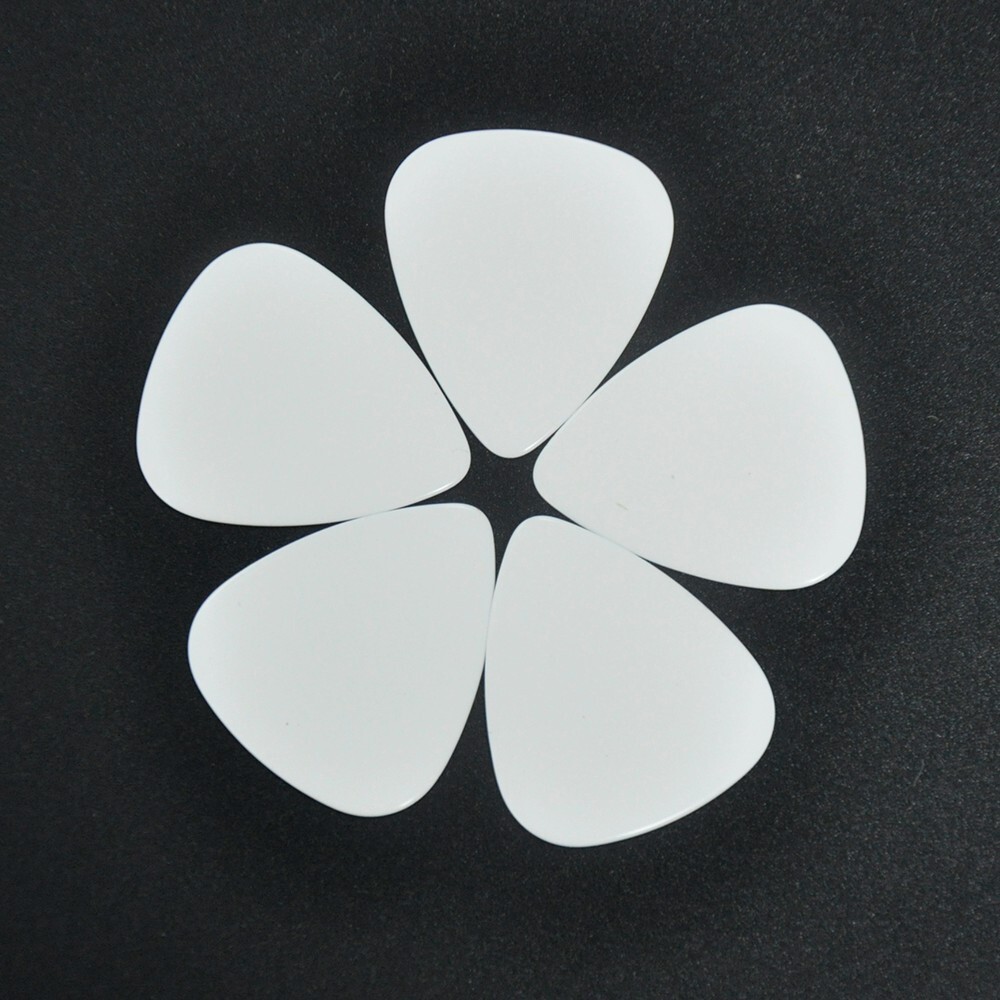100pcs Solid White Blank Guitar Picks Plectrums Celluloid .46 .71 .88 .96 1.5mm