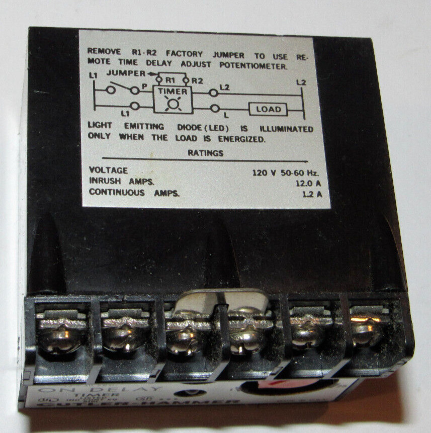 NEW CUTLER-HAMMER EATON D87AE SOLID STATE TIMER MODULE! ON DELAY .3-30 SEC! USA!