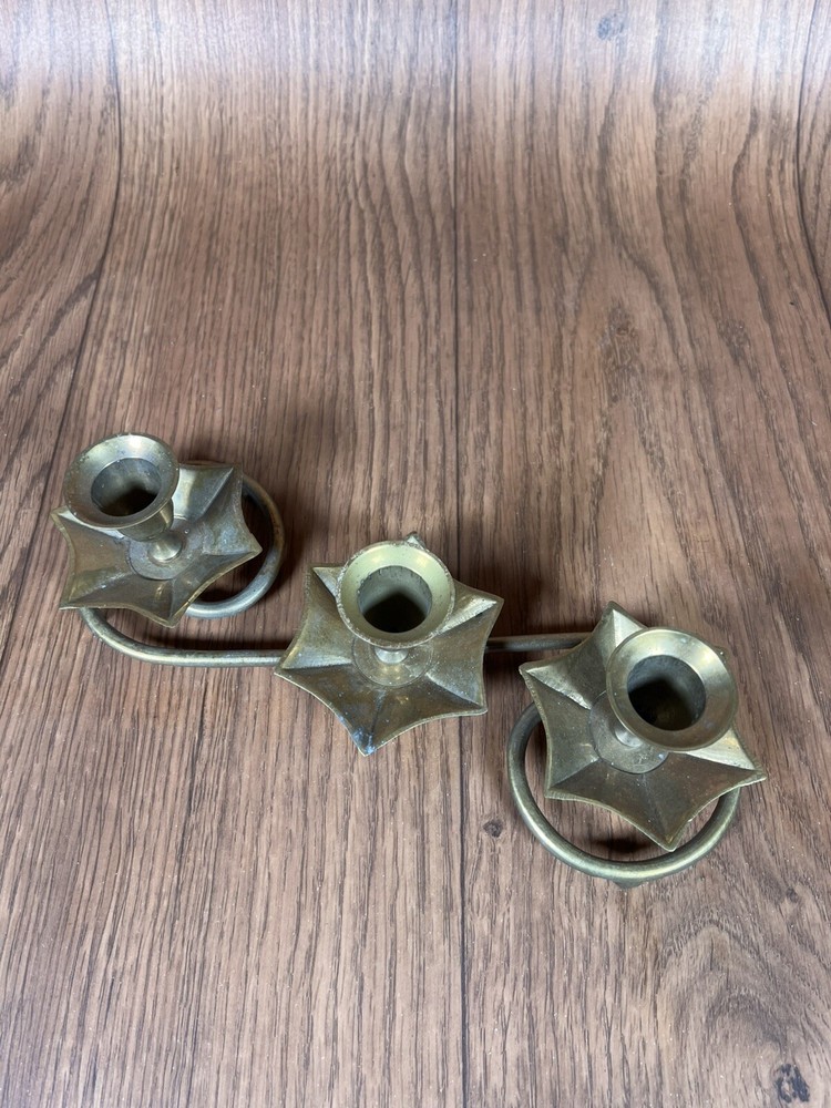 Gatco Solid Brass 3 Candle Swirled Base Centerpiece Decor