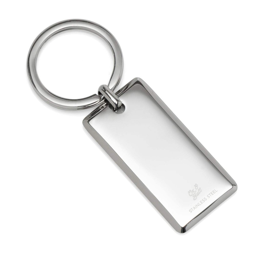 Rectangle Engravable Stainless Steel Key Chain