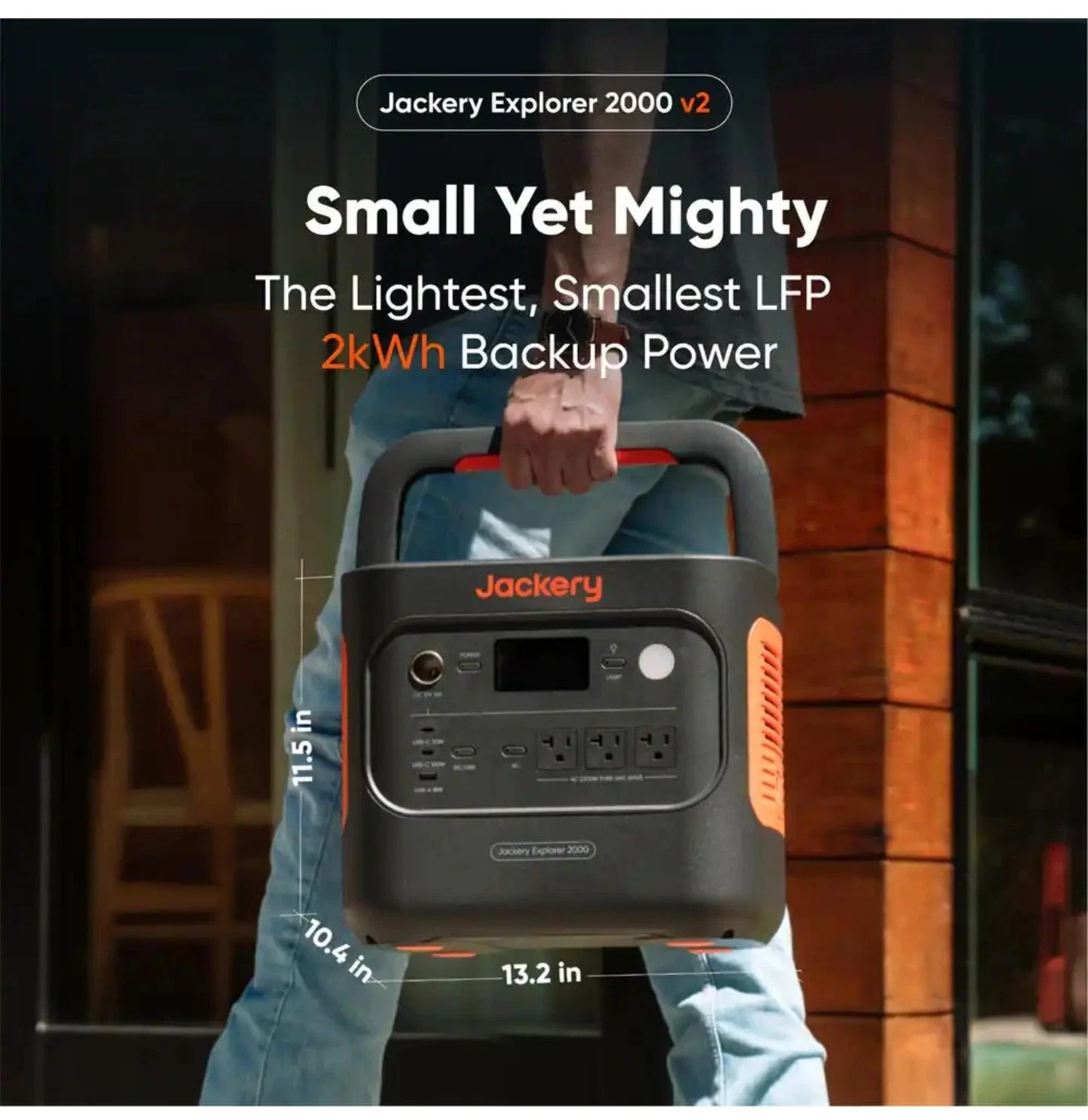 Jackery 2000 V2 Portable Power Station 2042Wh, 20ms UPS Emergency Backup