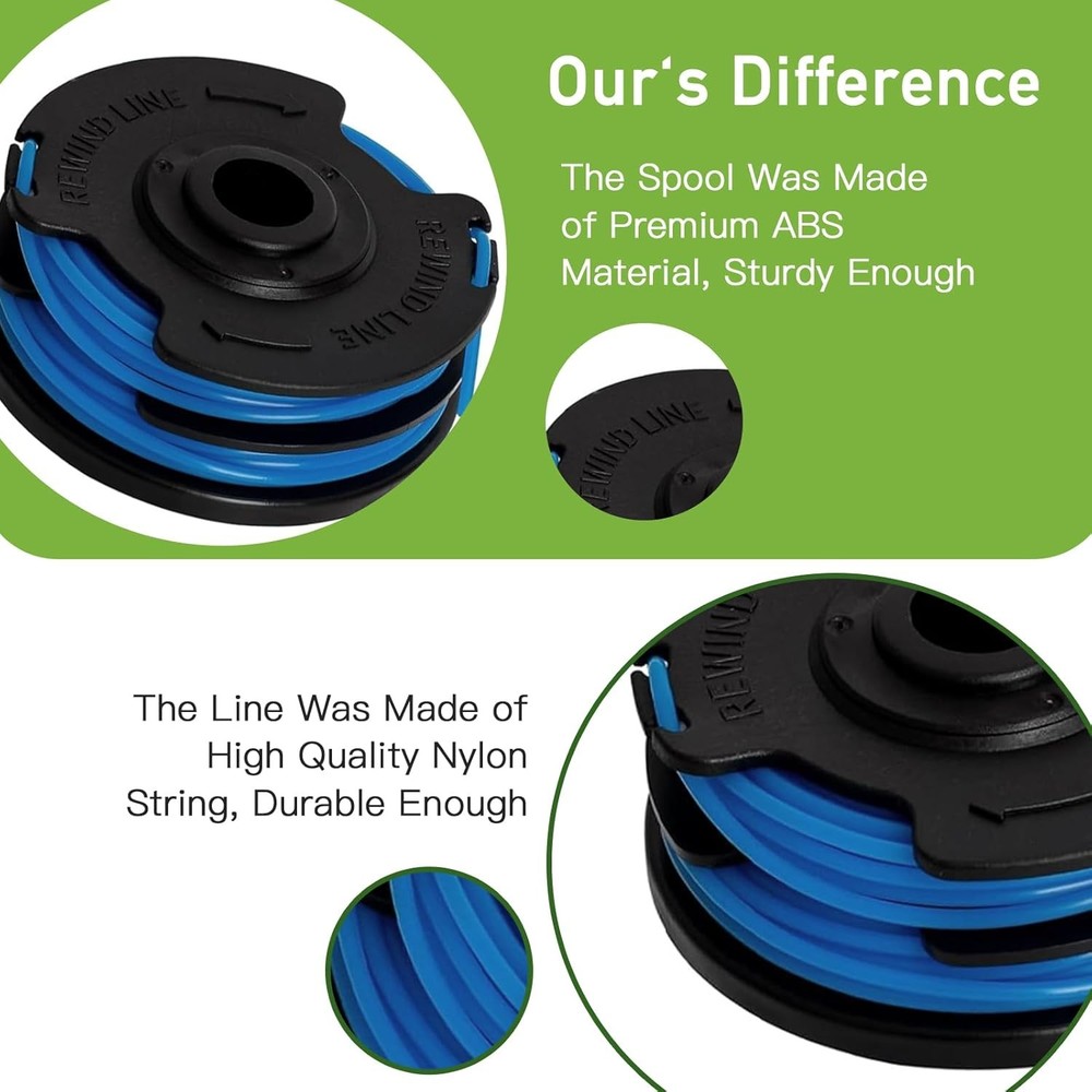 KST-120X Spool for Kobalt 40V String Trimmer - 6 Spools & 2 Caps