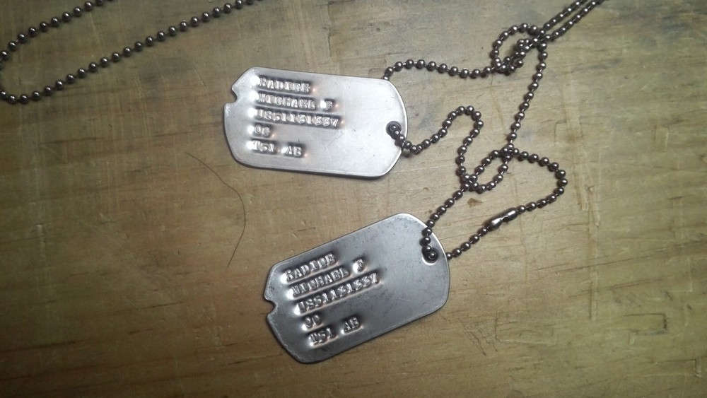 ww2 custom notched military dog tags